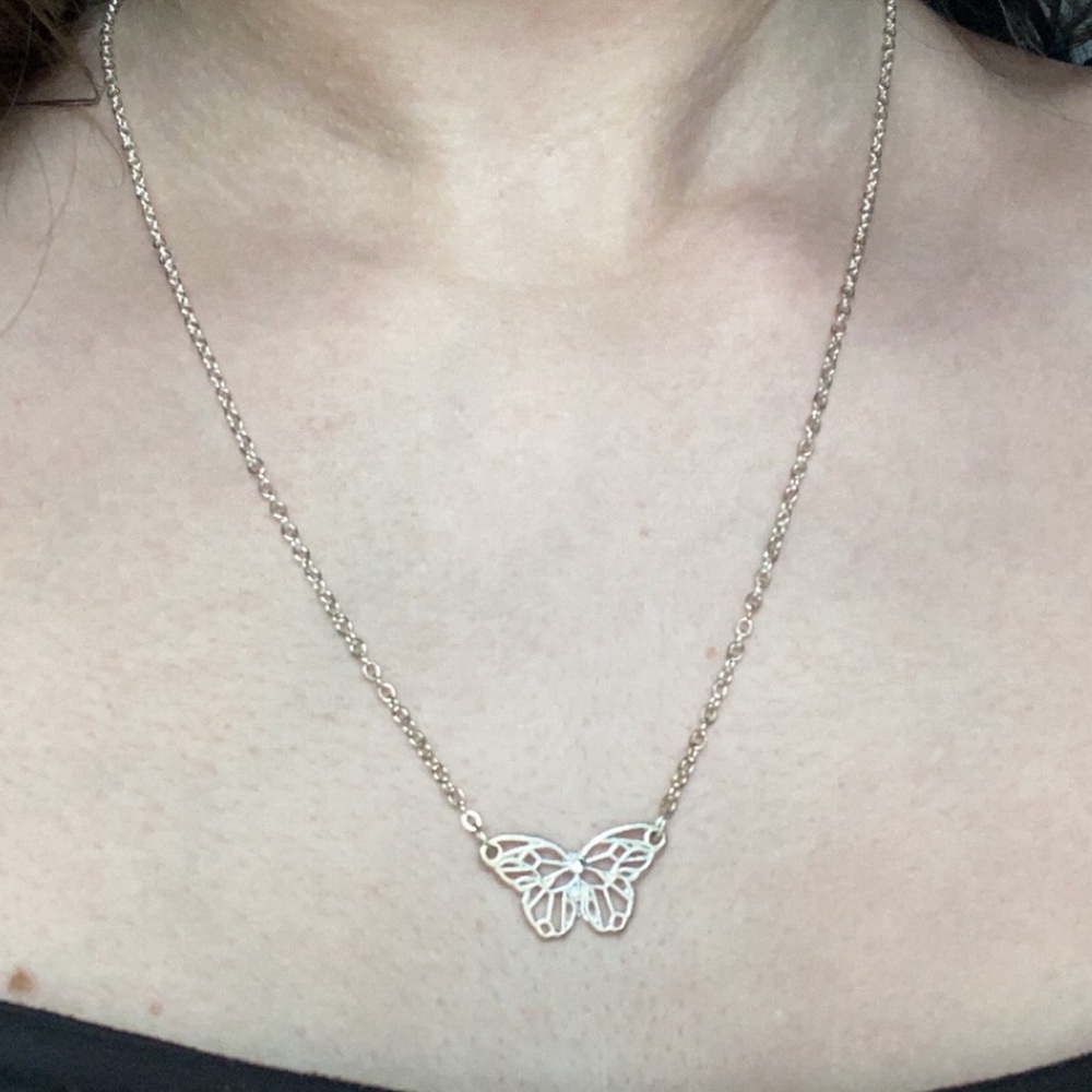 Silver Butterfly Necklace